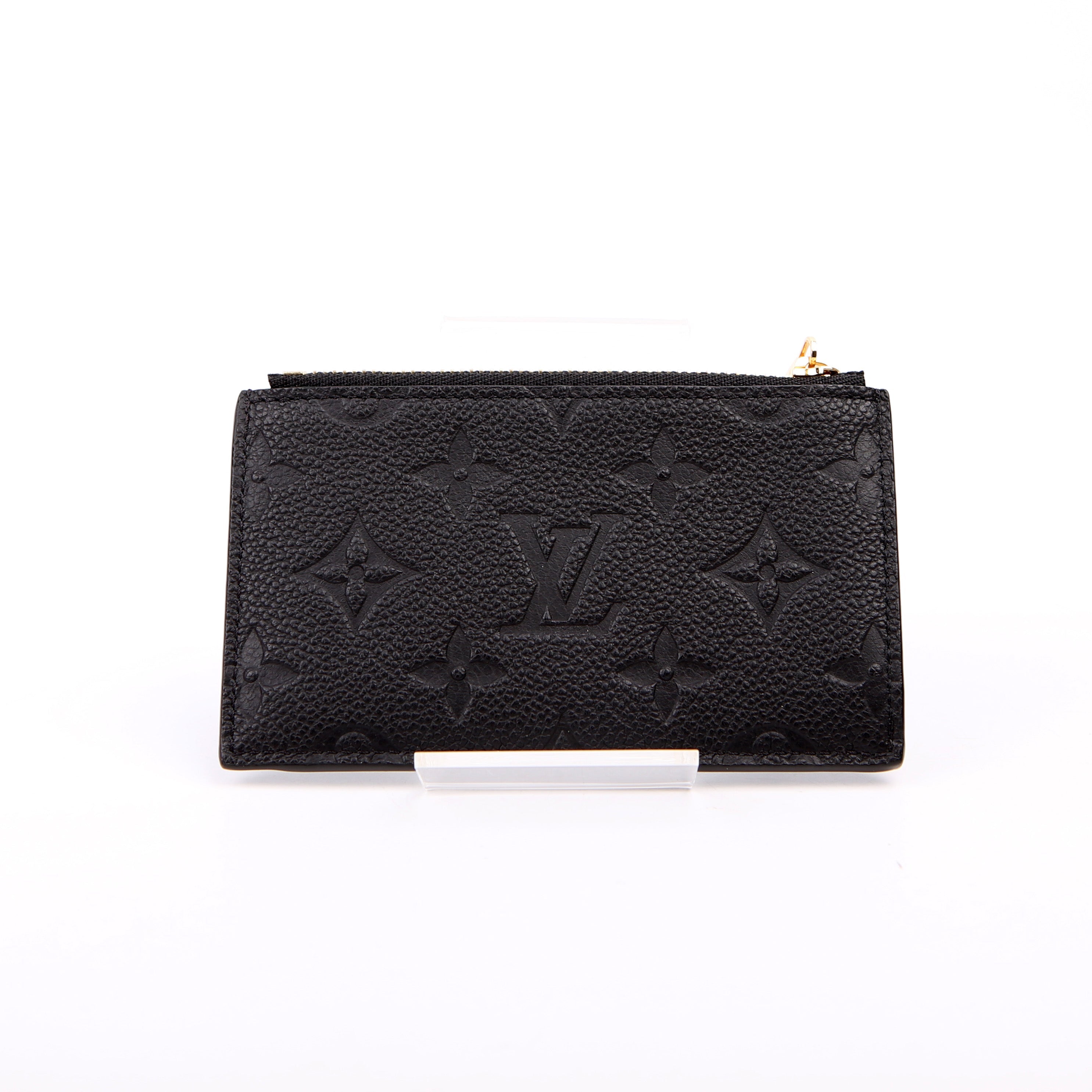 Porte Cartes Zip Empreinte Black