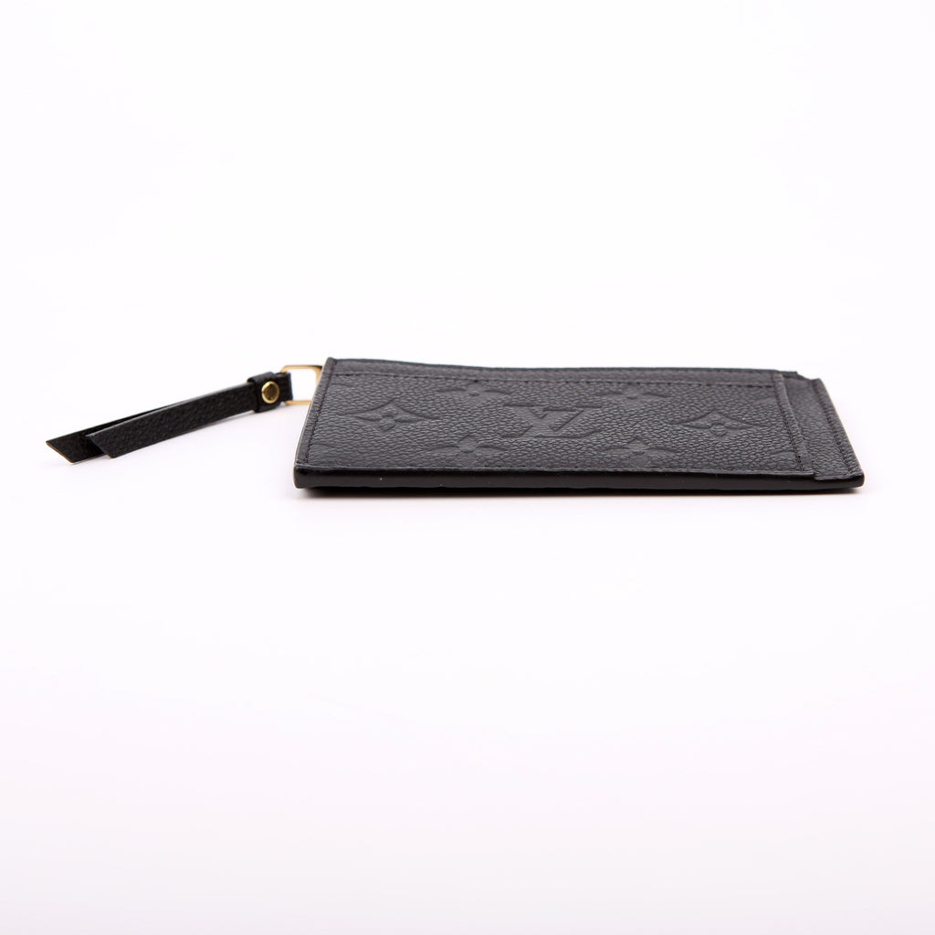 Porte Cartes Zip Empreinte Black