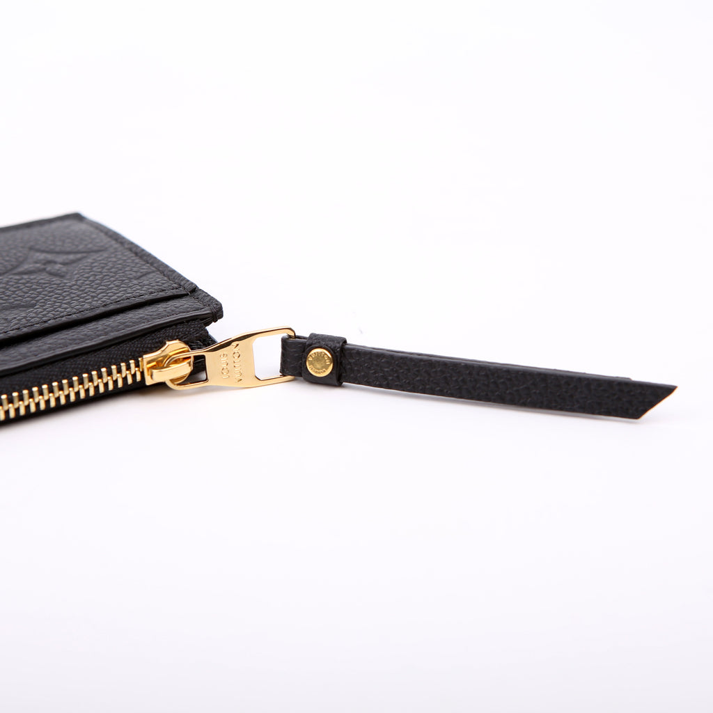 Porte Cartes Zip Empreinte Black
