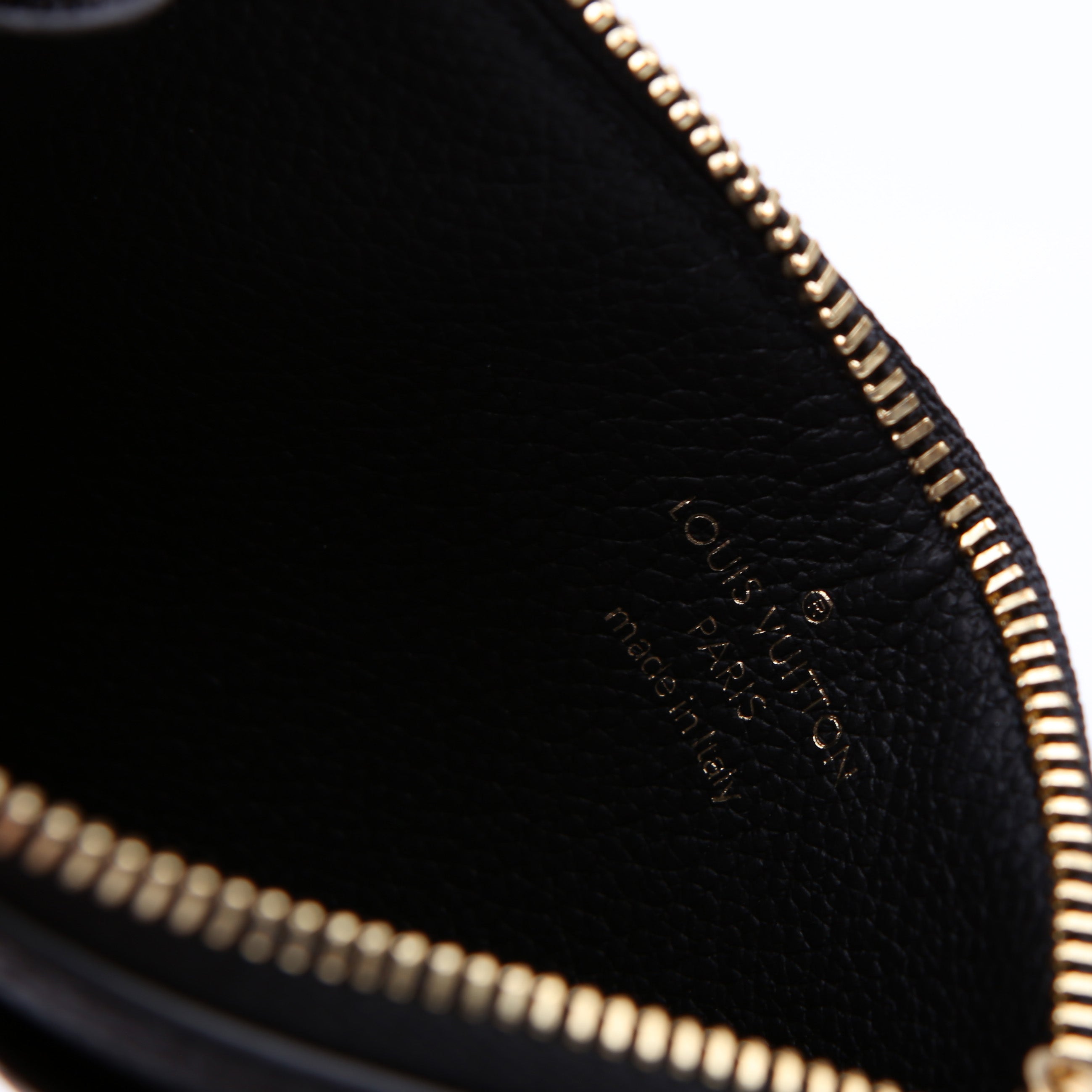 Porte Cartes Zip Empreinte Black