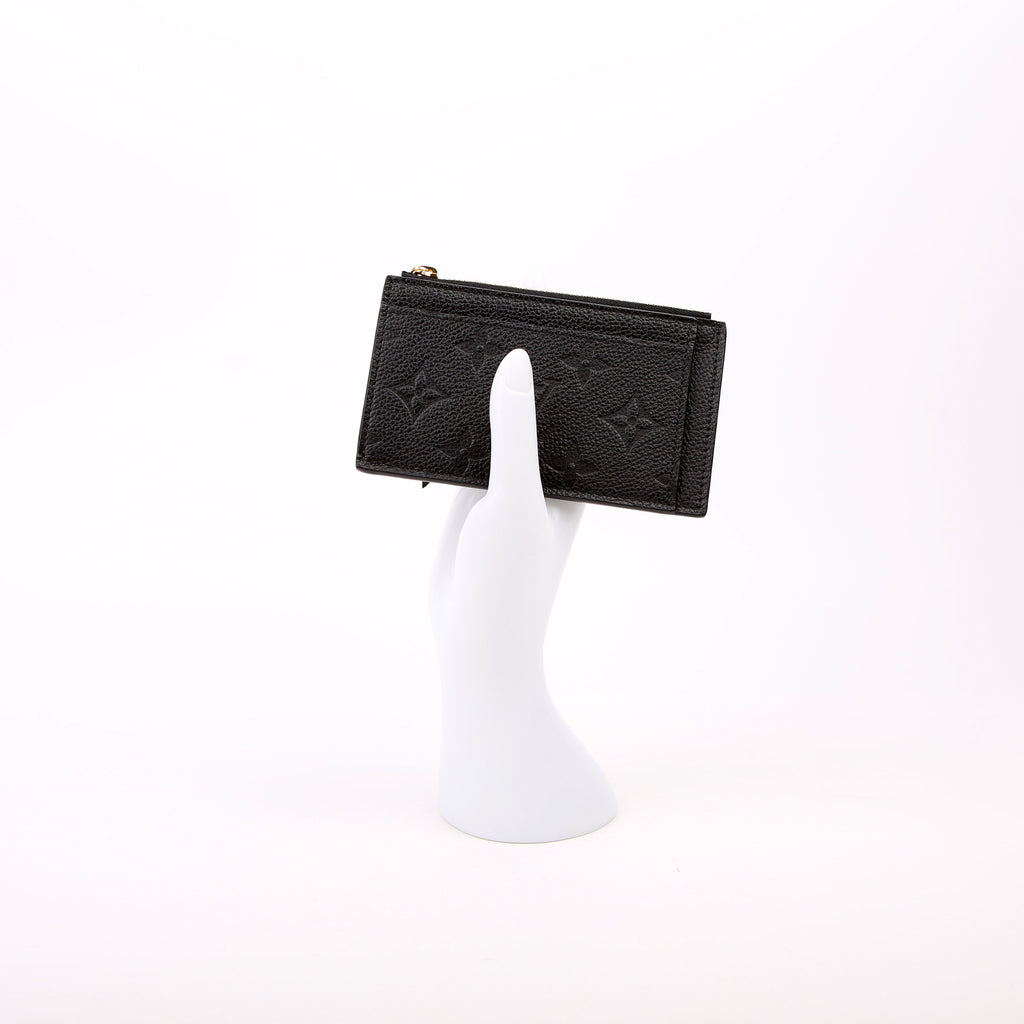 Porte Cartes Zip Empreinte Black