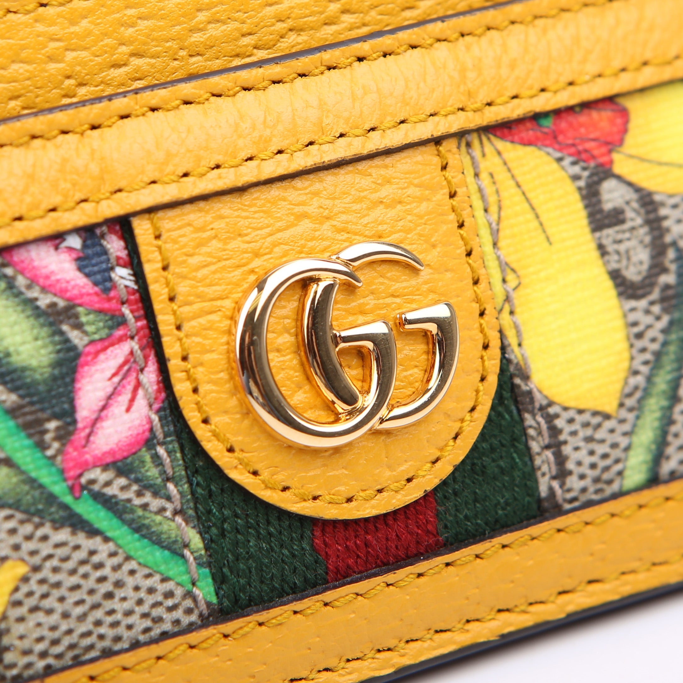 523159 Flora GG Card Case Yellow