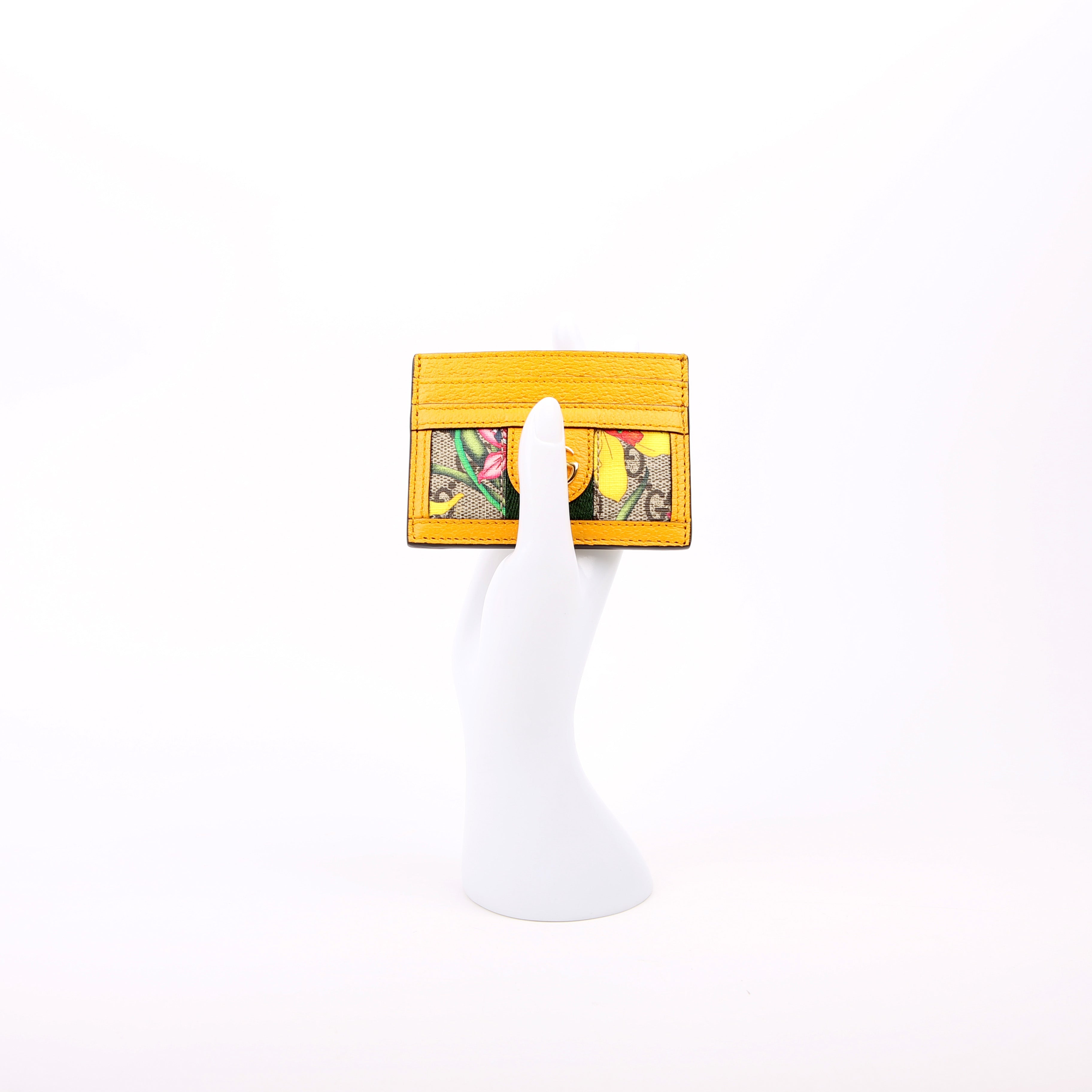 523159 Flora GG Card Case Yellow