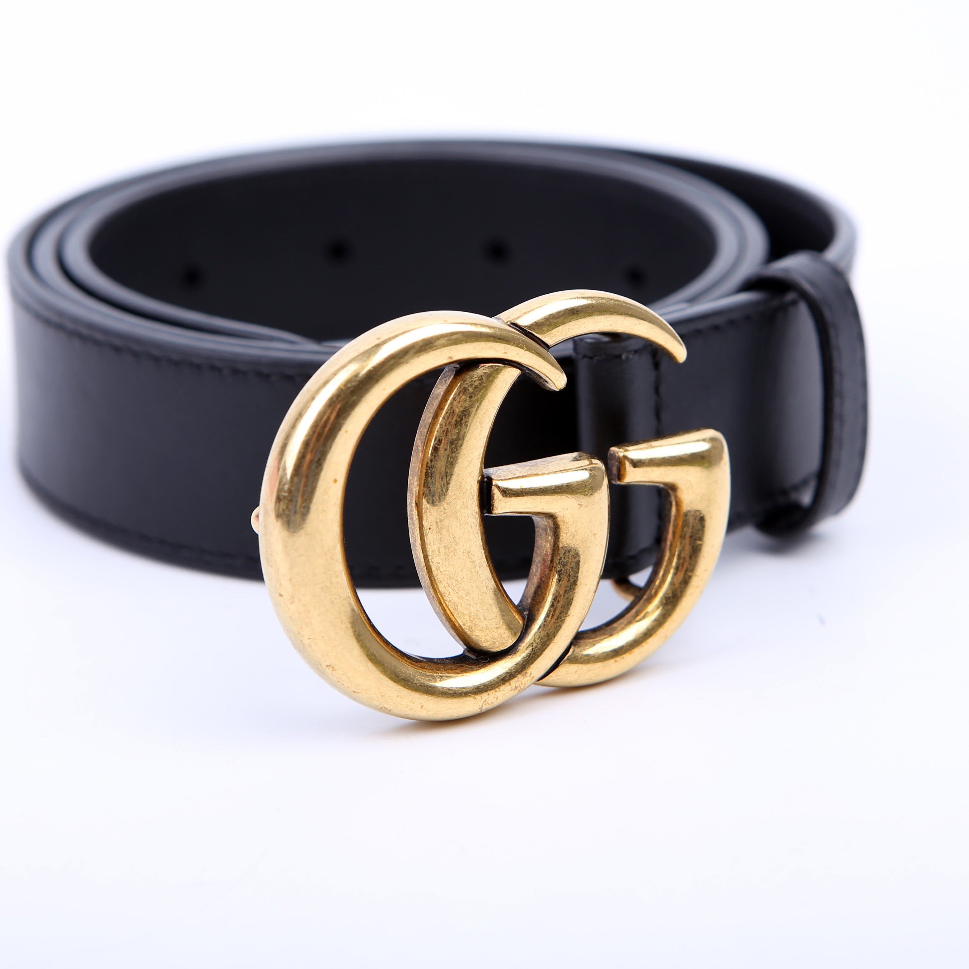 Gucci 414516 GG Marmont Belt Size 80/32 Black