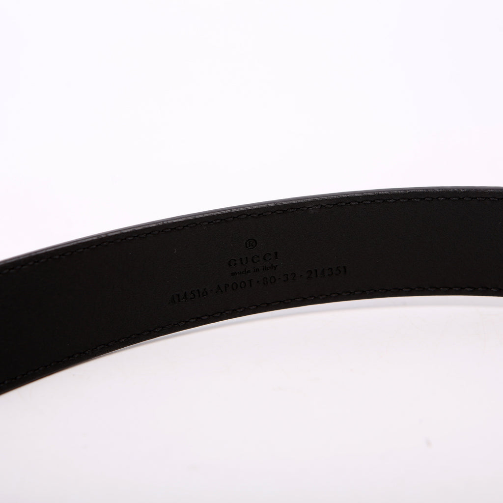 Gucci 414516 GG Marmont Belt Size 80/32 Black