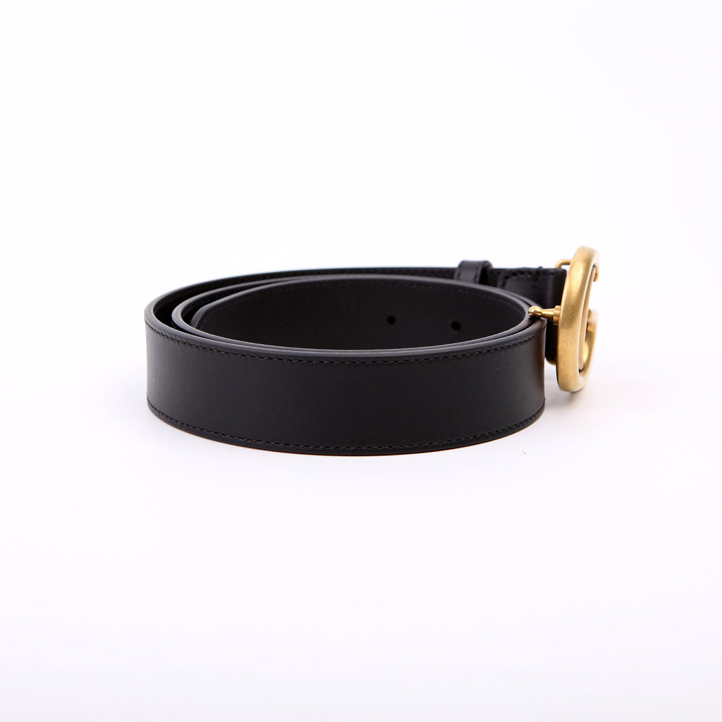 414516 GG Marmont Belt Size 80/32 Black