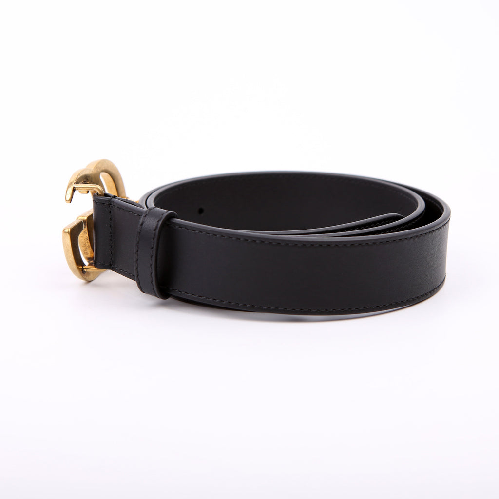 414516 GG Marmont Belt Size 80/32 Black