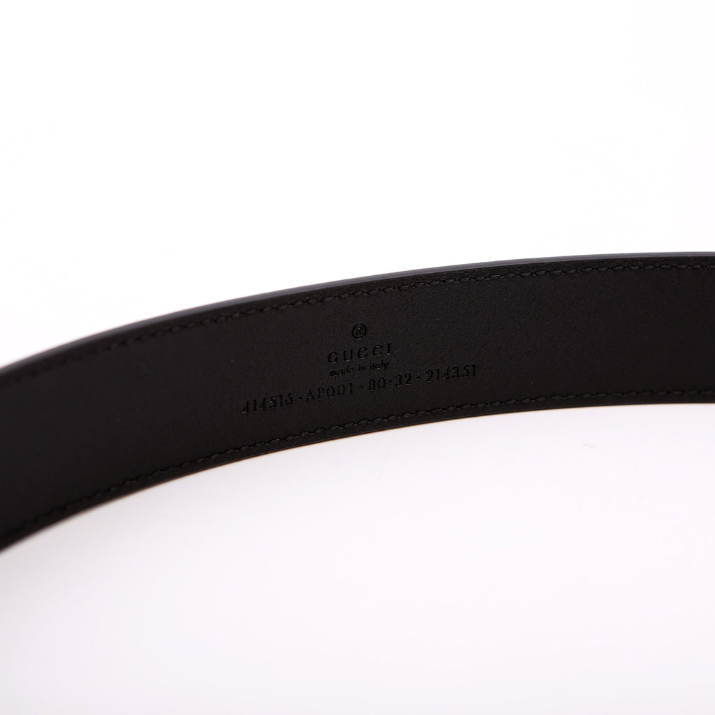 414516 GG Marmont Belt Size 80/32 Black
