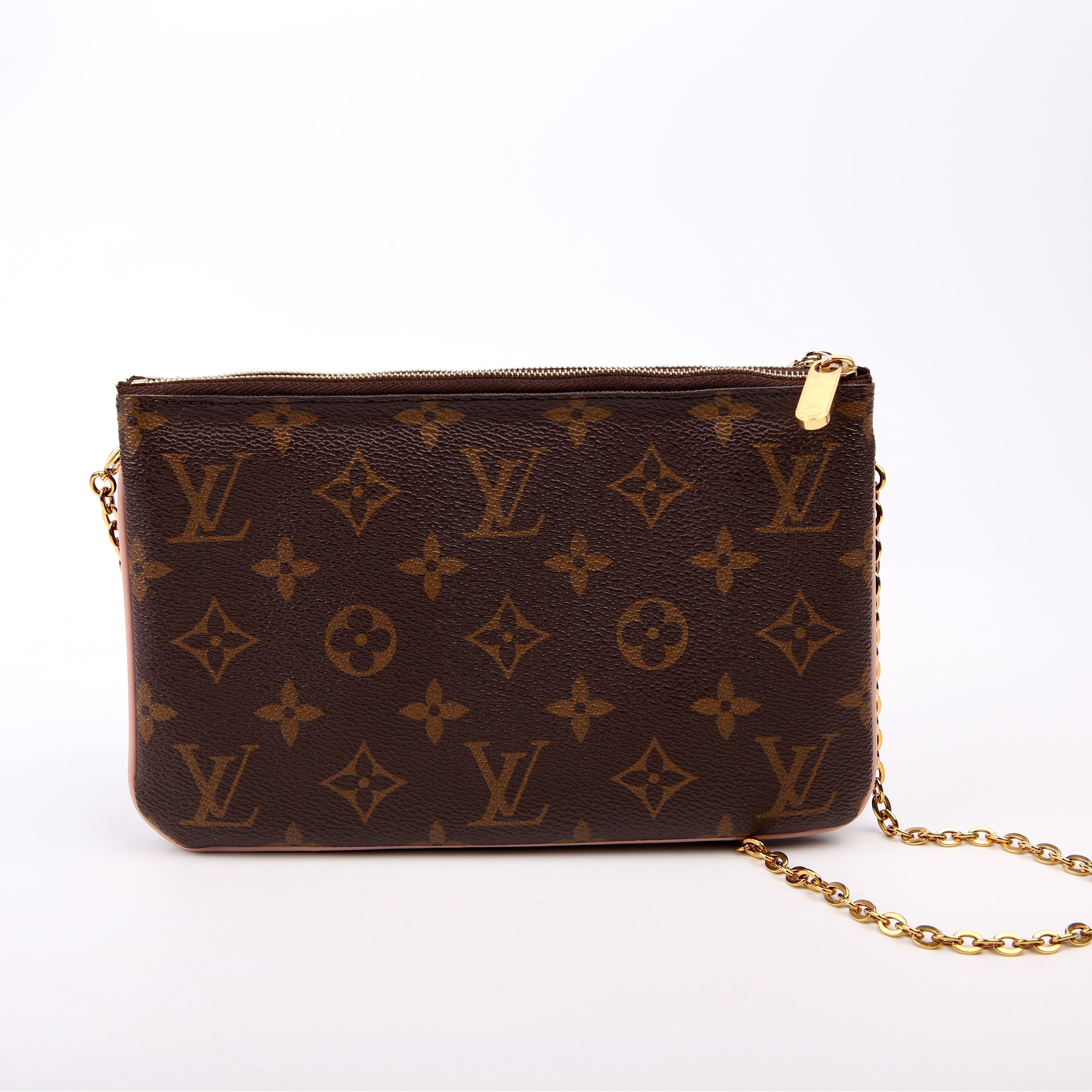Double Zip Pochette Blooming Flowers