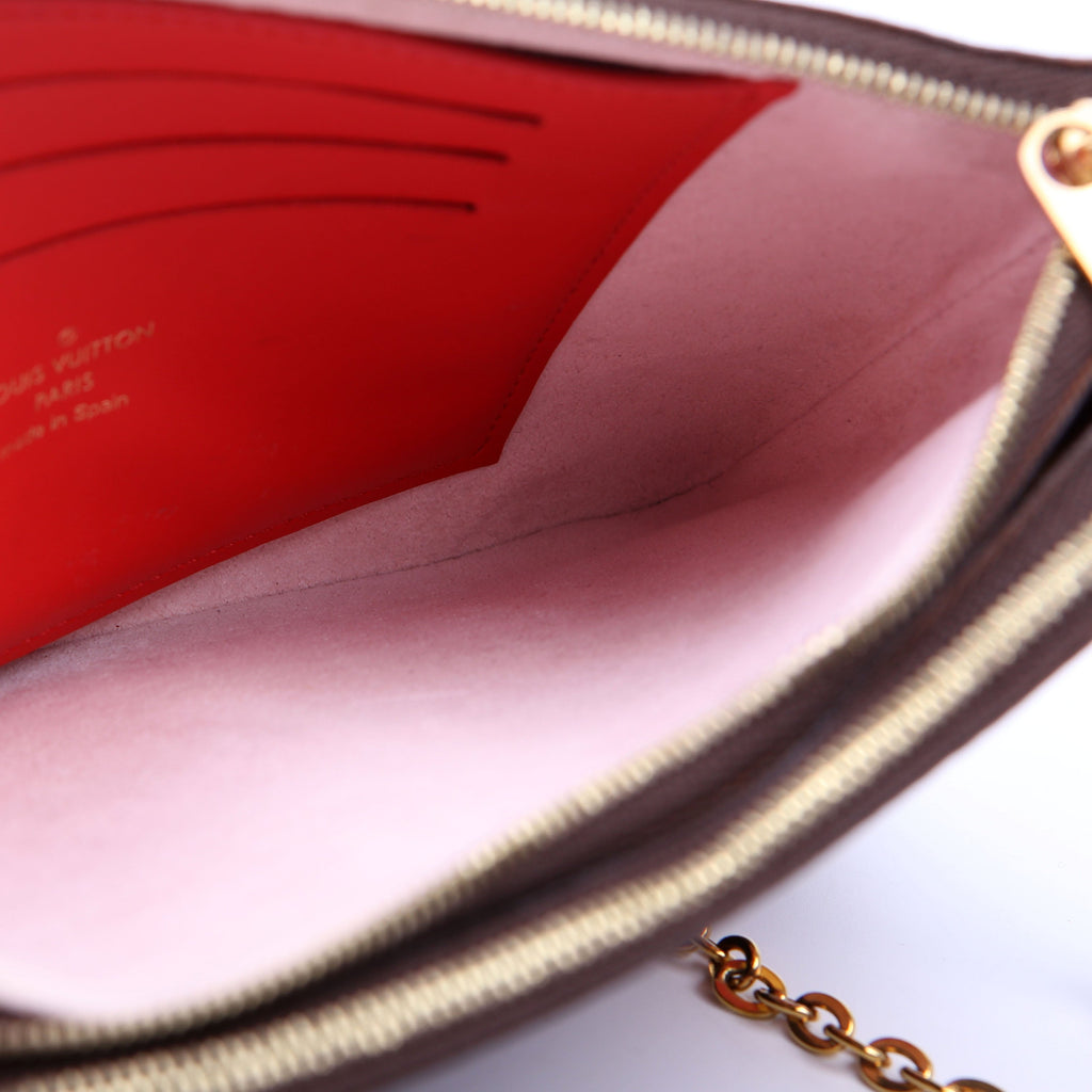 Double Zip Pochette Blooming Flowers