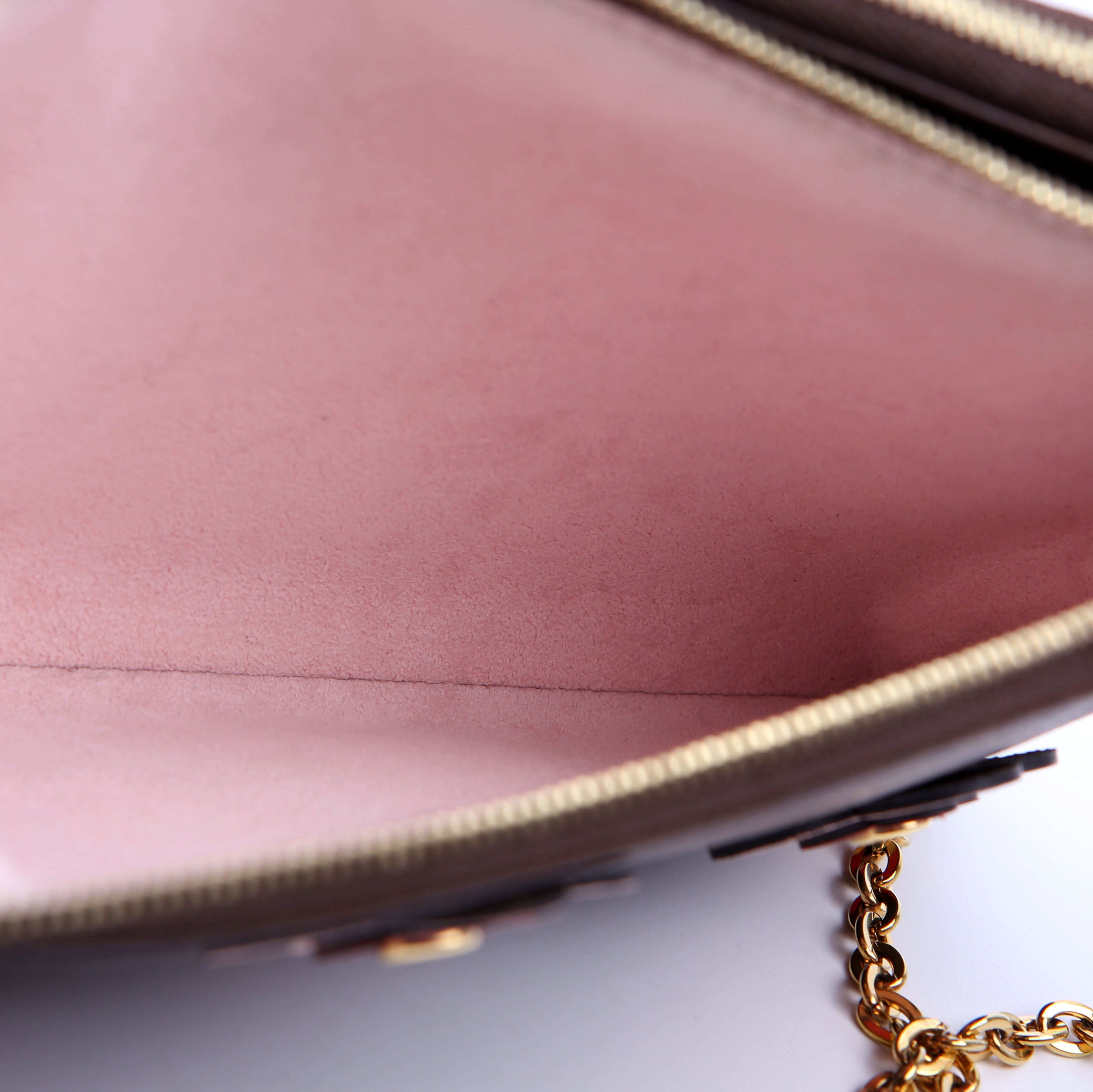 Double Zip Pochette Blooming Flowers