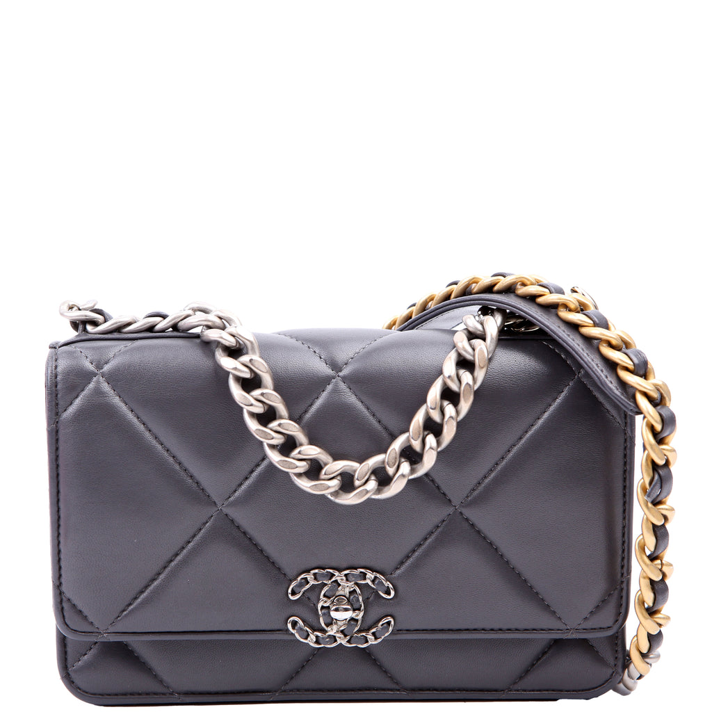 Chanel 19 WOC Quilted Lambskin Grey