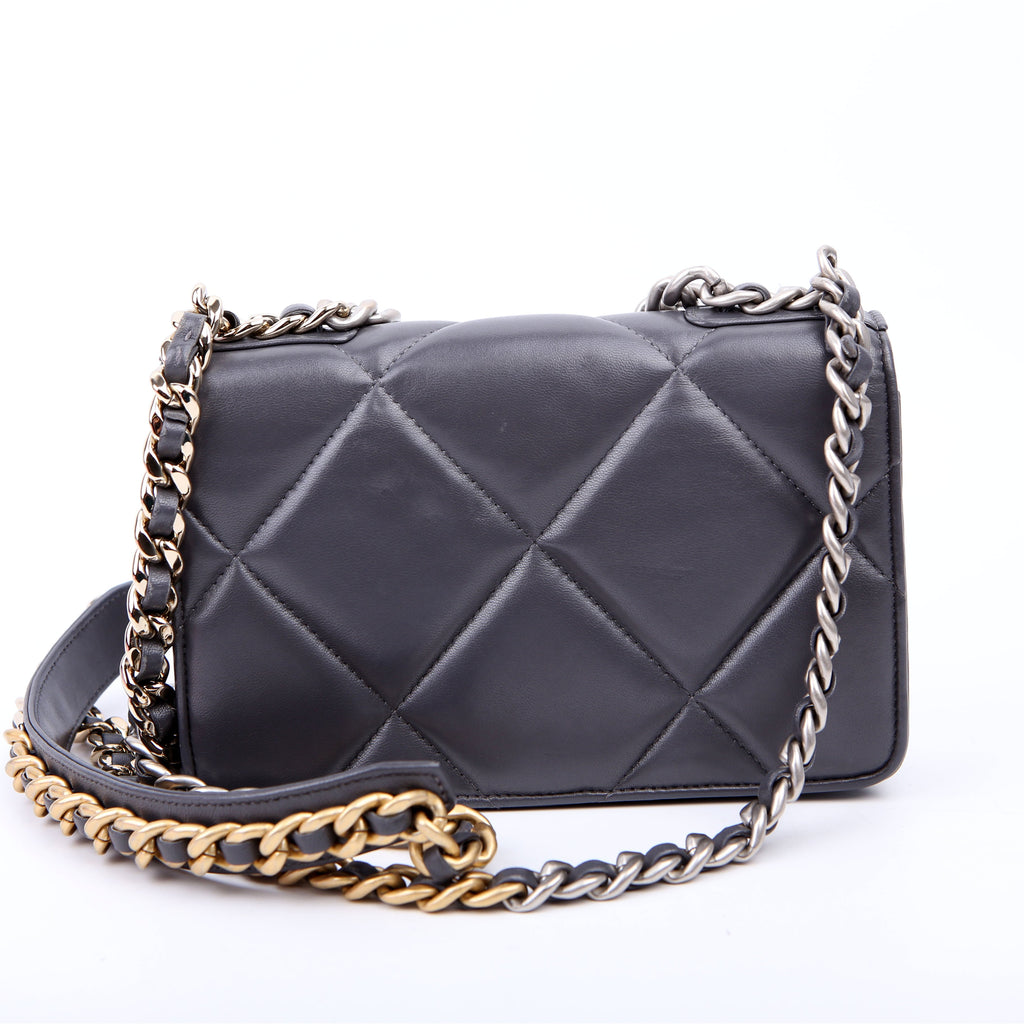 Chanel 19 WOC Quilted Lambskin Grey