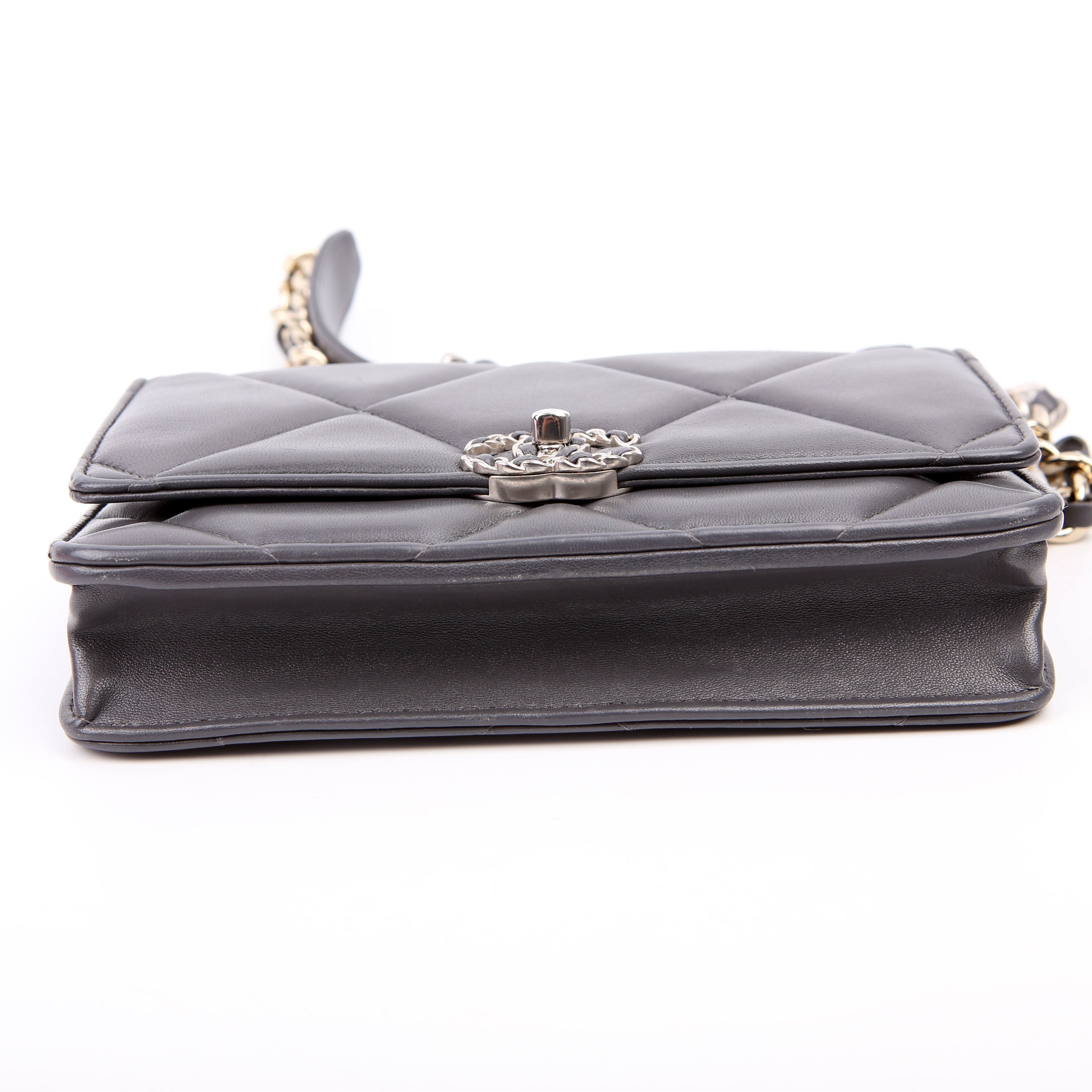 Chanel 19 WOC Quilted Lambskin Grey