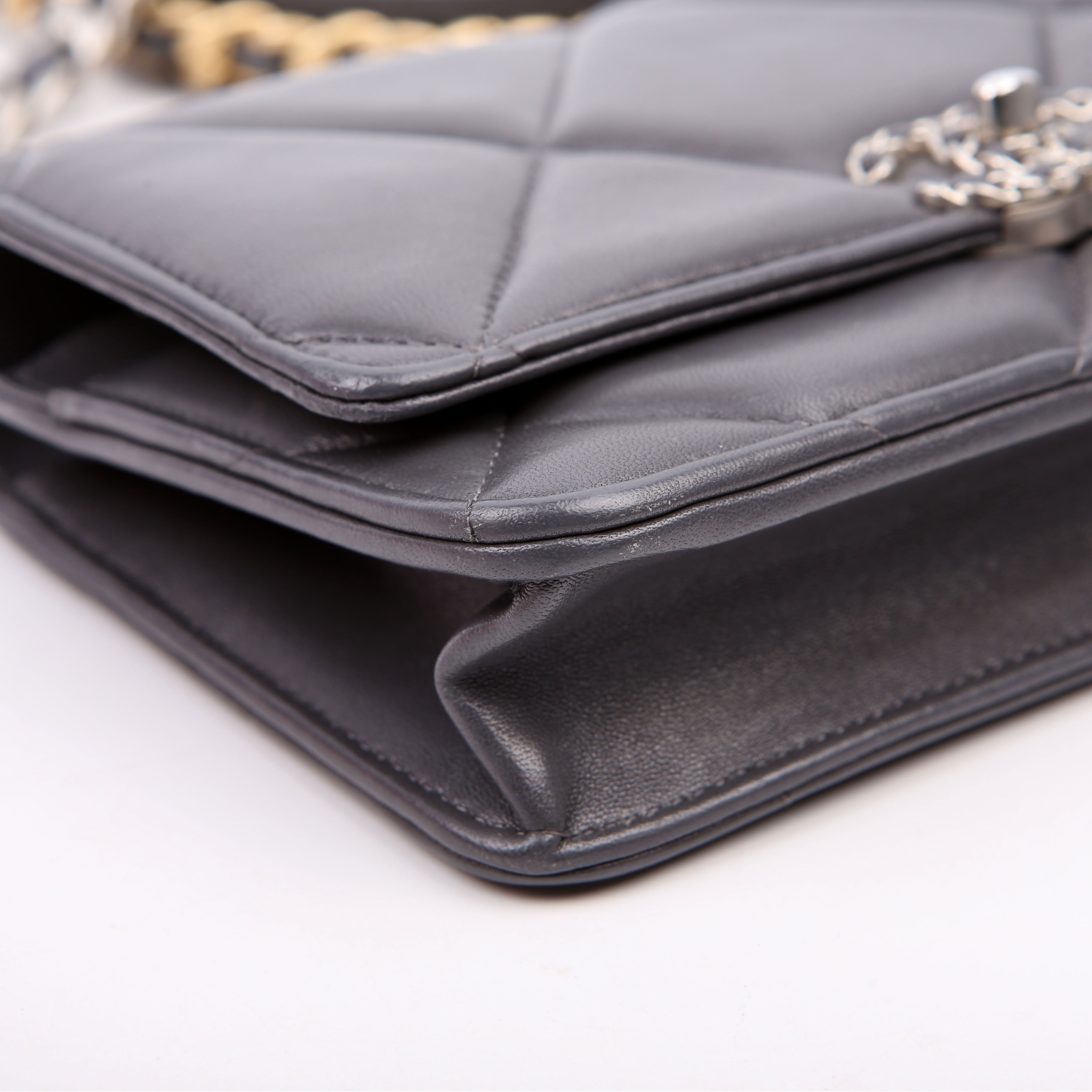 Chanel 19 WOC Quilted Lambskin Grey