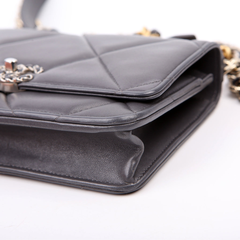 Chanel 19 WOC Quilted Lambskin Grey