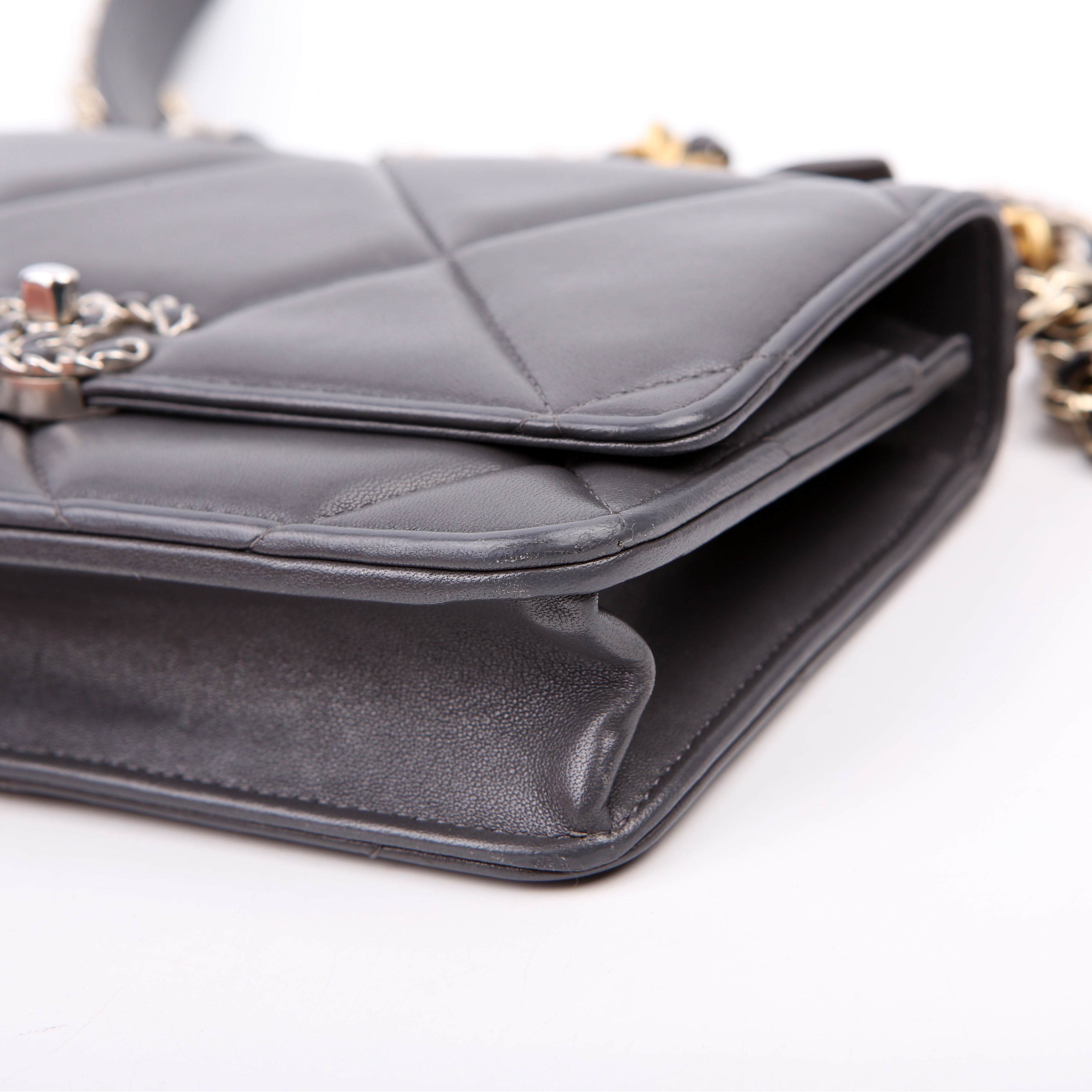 Chanel 19 WOC Quilted Lambskin Grey