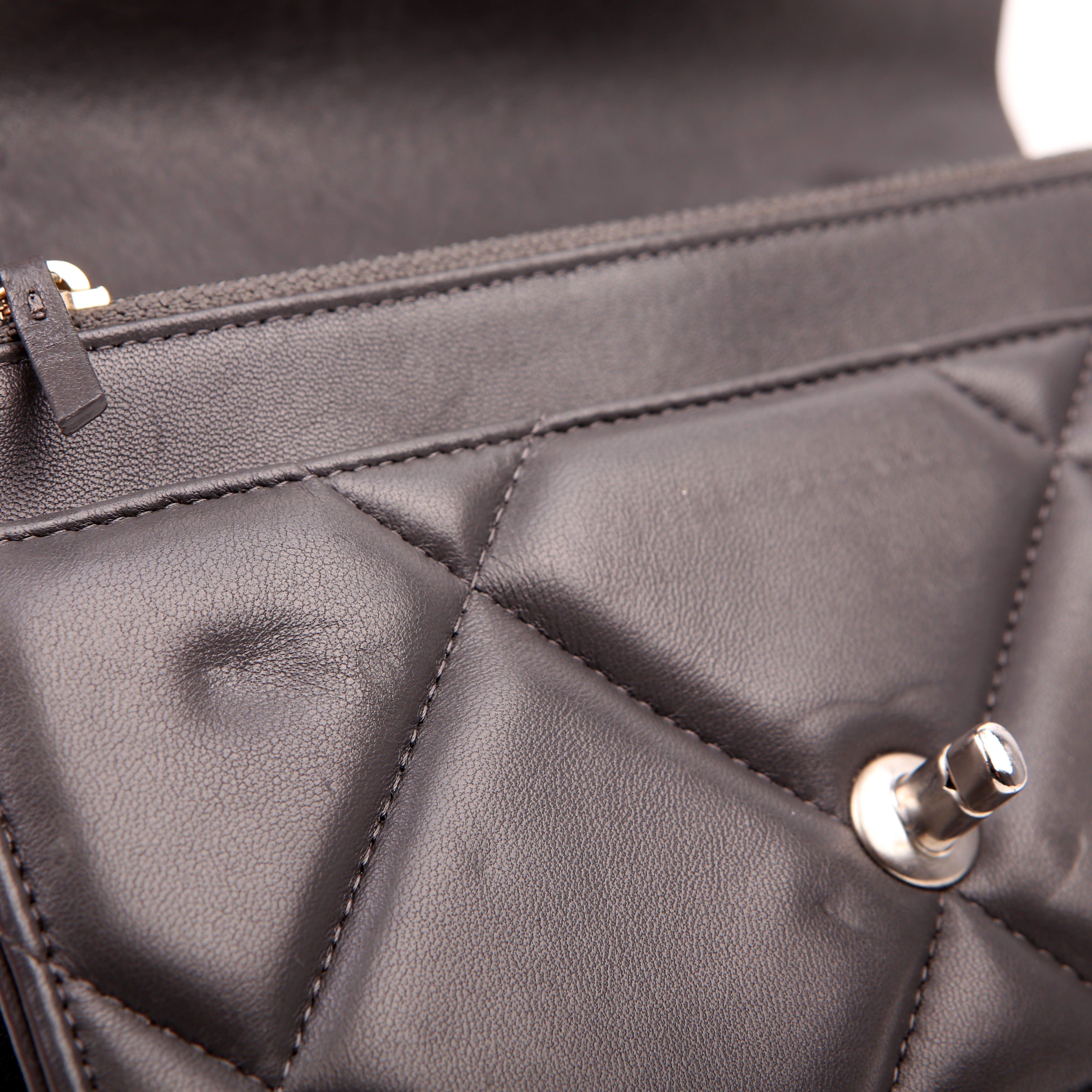 Chanel 19 WOC Quilted Lambskin Grey