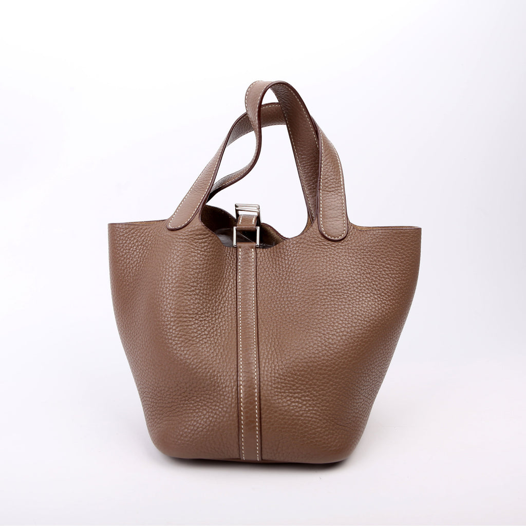 Hermes Picotin Lock PM Taurillon Clemence Taupe