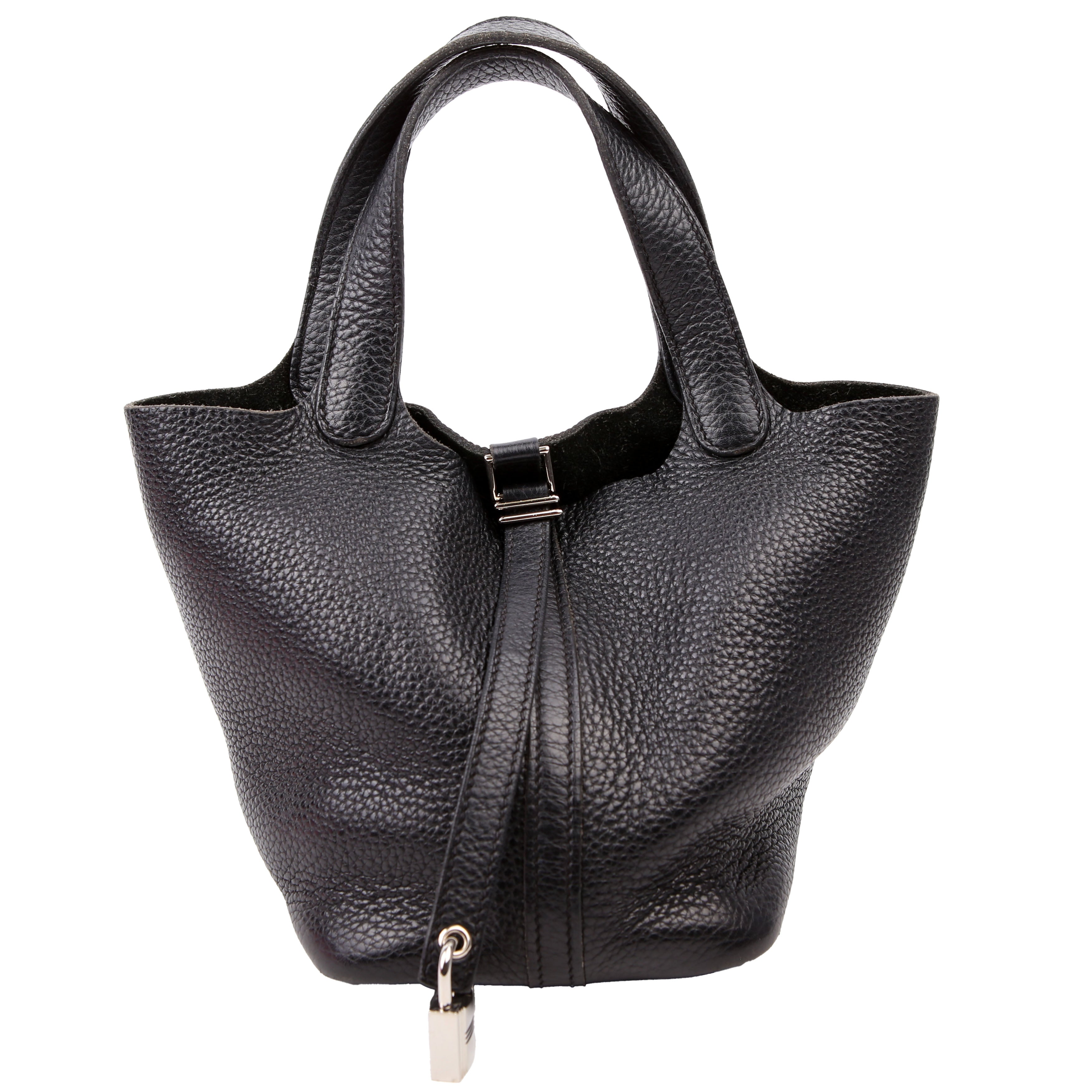 Picotin Lock PM Taurillon Clemence Black