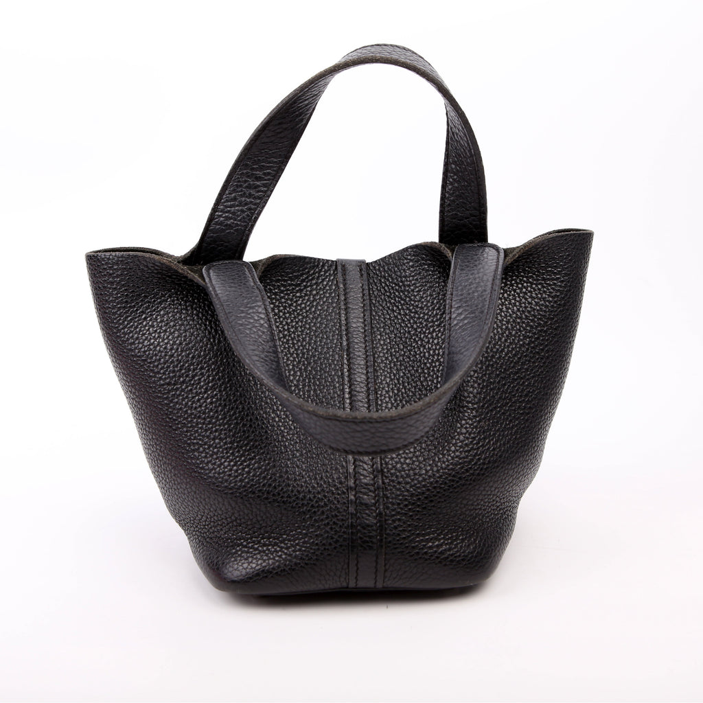 Picotin Lock PM Taurillon Clemence Black