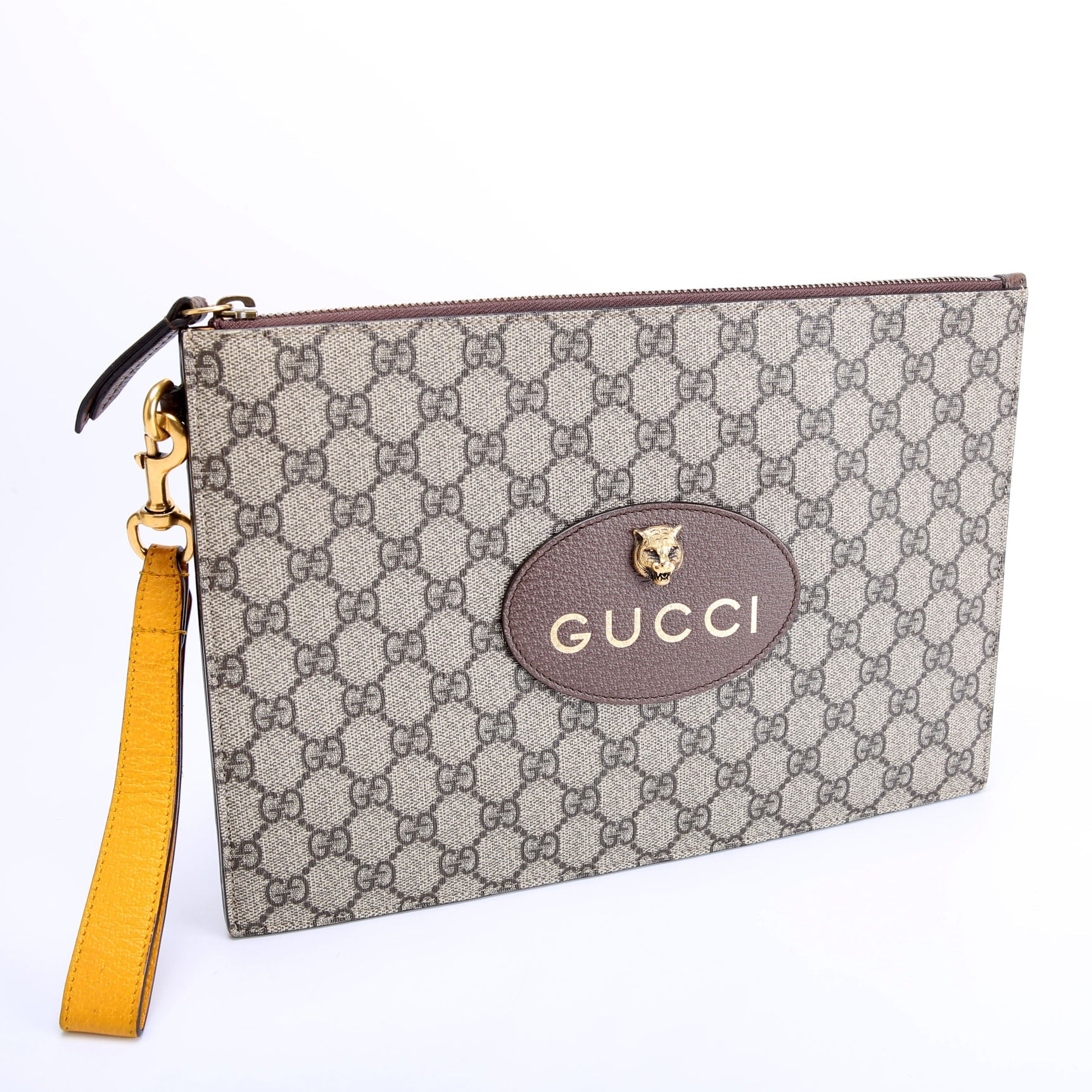 473956 Neo Vintage Pouch Brown/Beige/Yellow