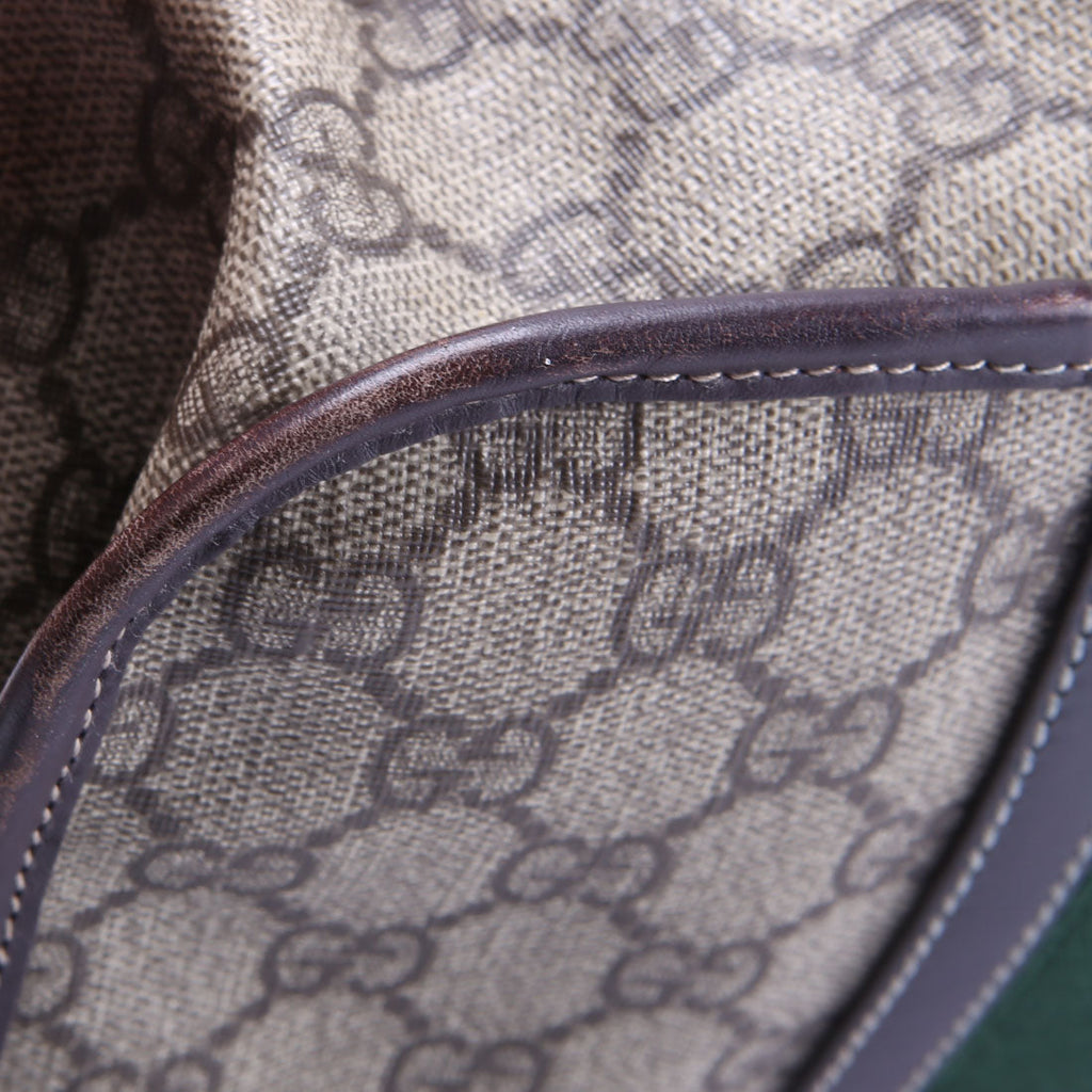 211130 GG Web Flap Messenger Medium Brown/Beige