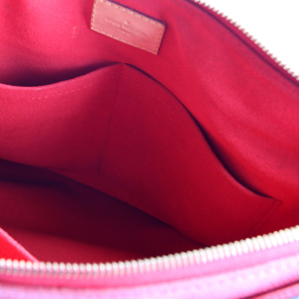 Pallas Tote Monogram Canvas Side Brown/Red
