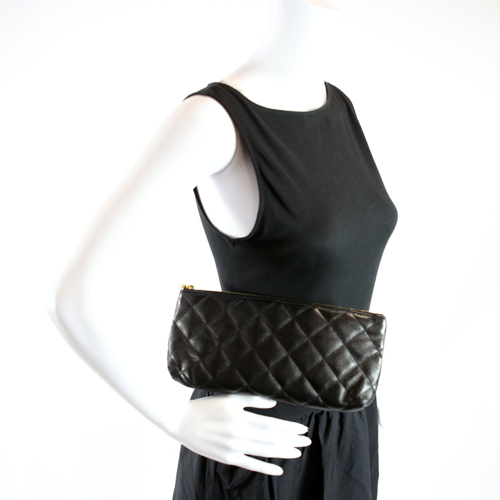 698651 Maxi Icare Shopping Pouch Only Black/Gold