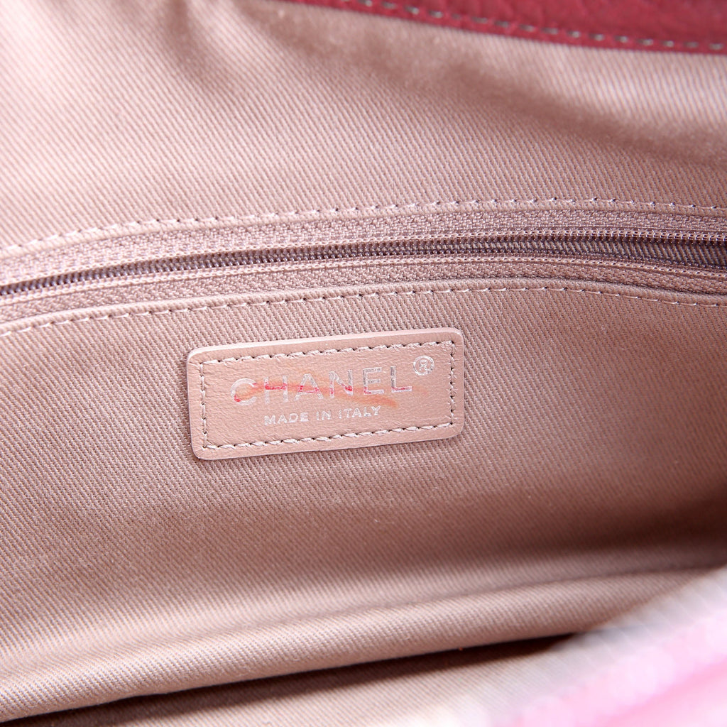 Paris Dallas Pony Hair/Leather Fringe Bowling Bag Burgundy