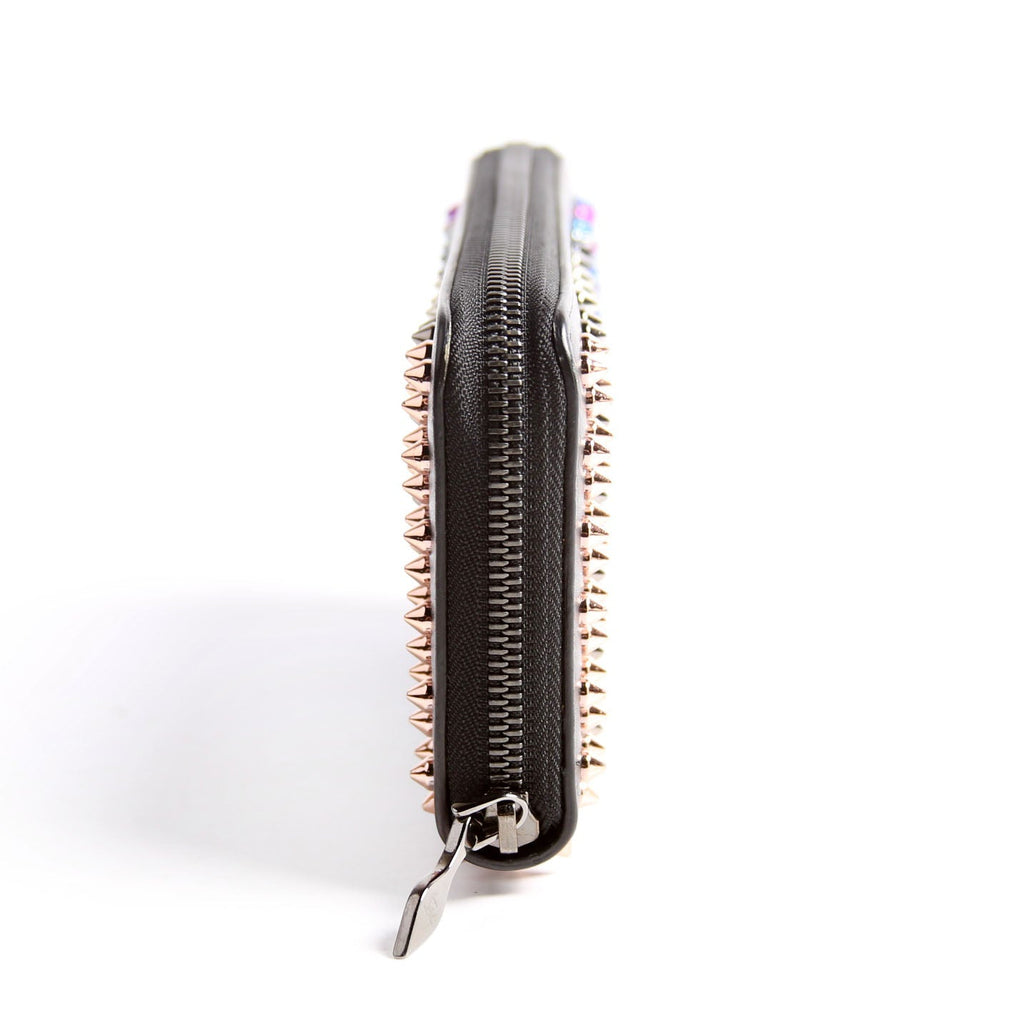 Panettone Spike Zip Around Wallet Black/Multicolor