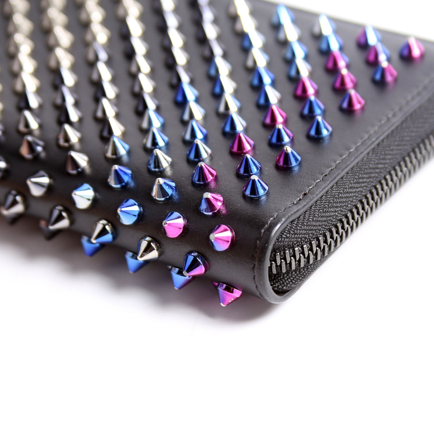 Panettone Spike Zip Around Wallet Black/Multicolor