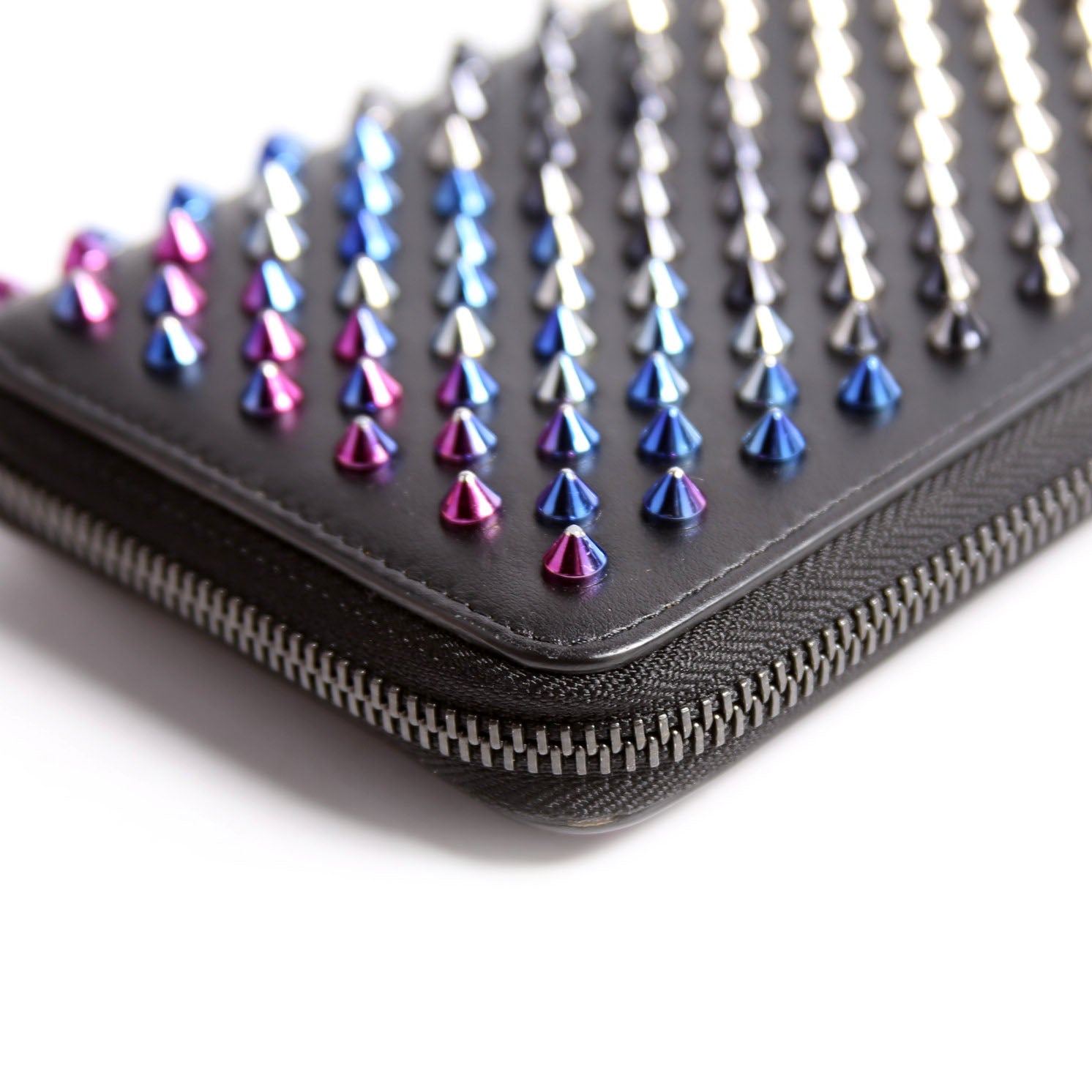 Panettone Spike Zip Around Wallet Black/Multicolor