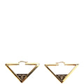 Logo Triangle Hoop Earrings Gold