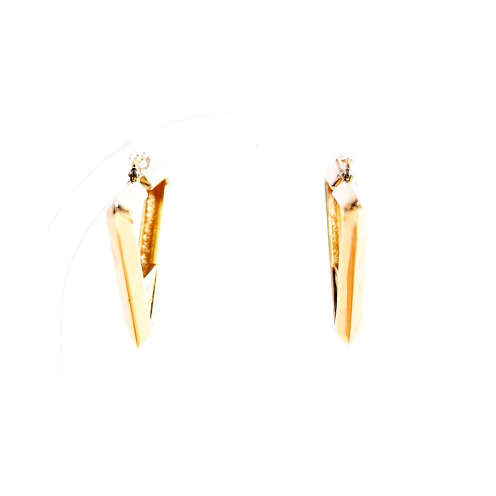 Logo Triangle Hoop Earrings Gold