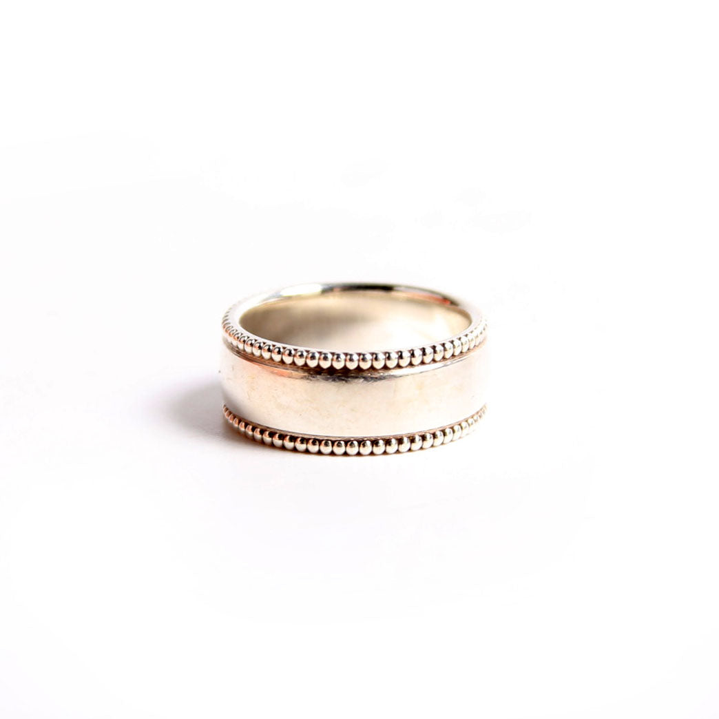 I Love You Wide Milgrain Ring 925 Size 7