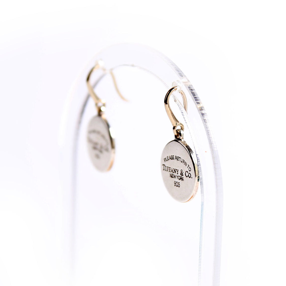 Please Return Round Drop Earrings Silver
