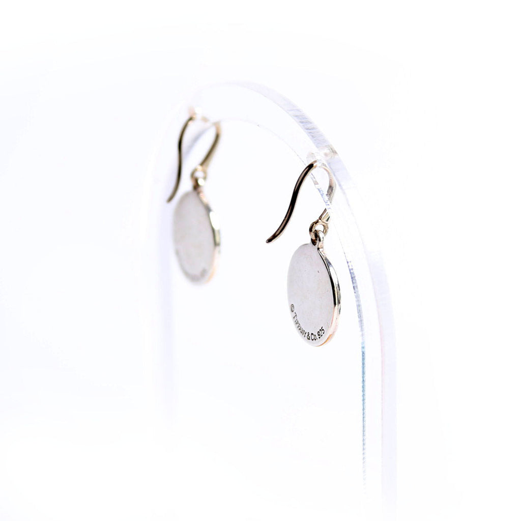 Please Return Round Drop Earrings Silver