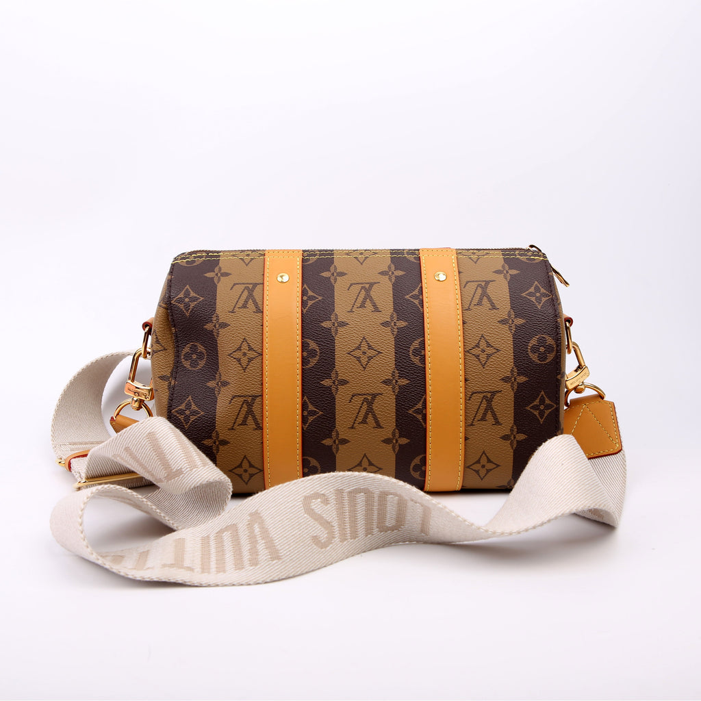 X Nigo Stripes City Reverse Monogram Keepall Bandouliere