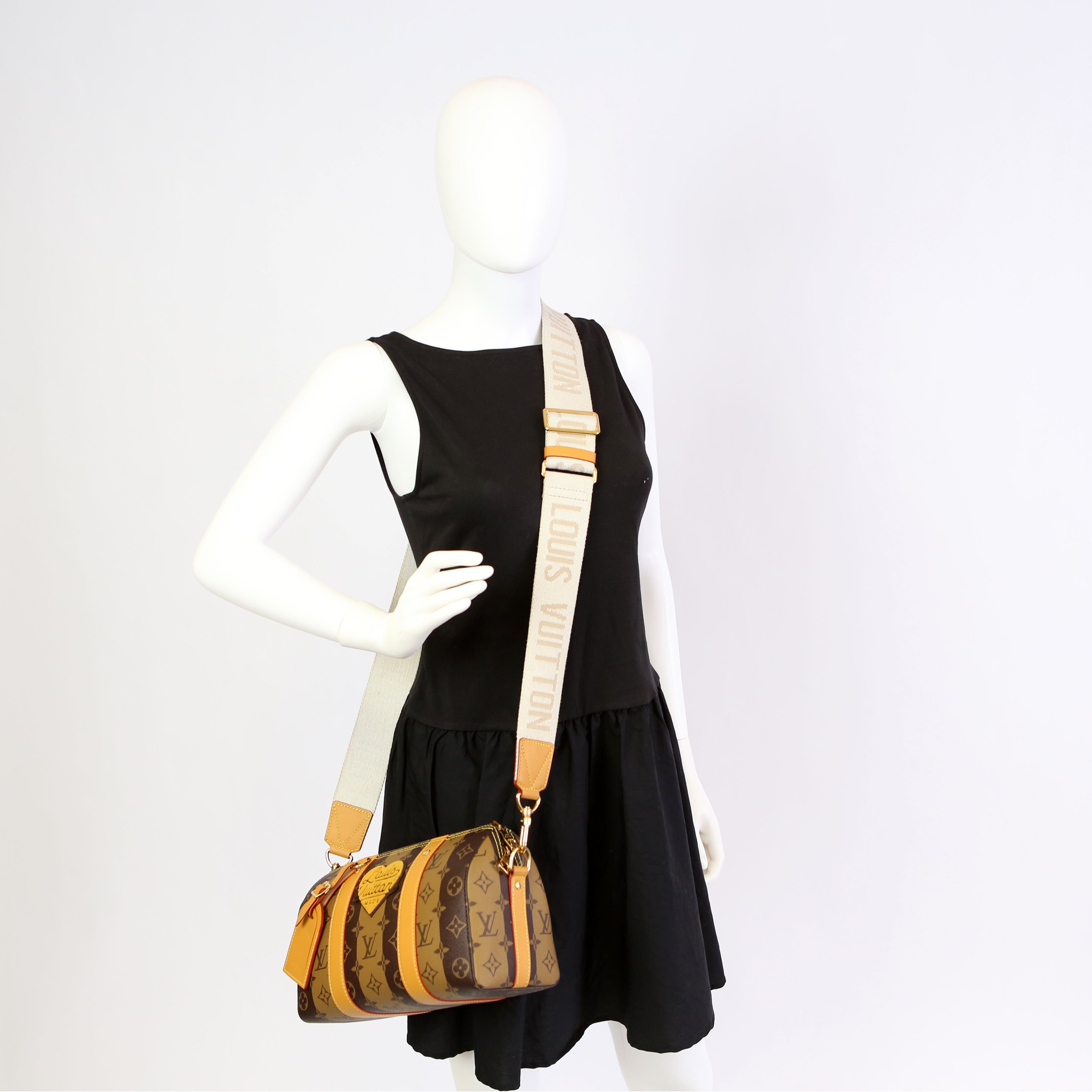 X Nigo Stripes City Reverse Monogram Keepall Bandouliere