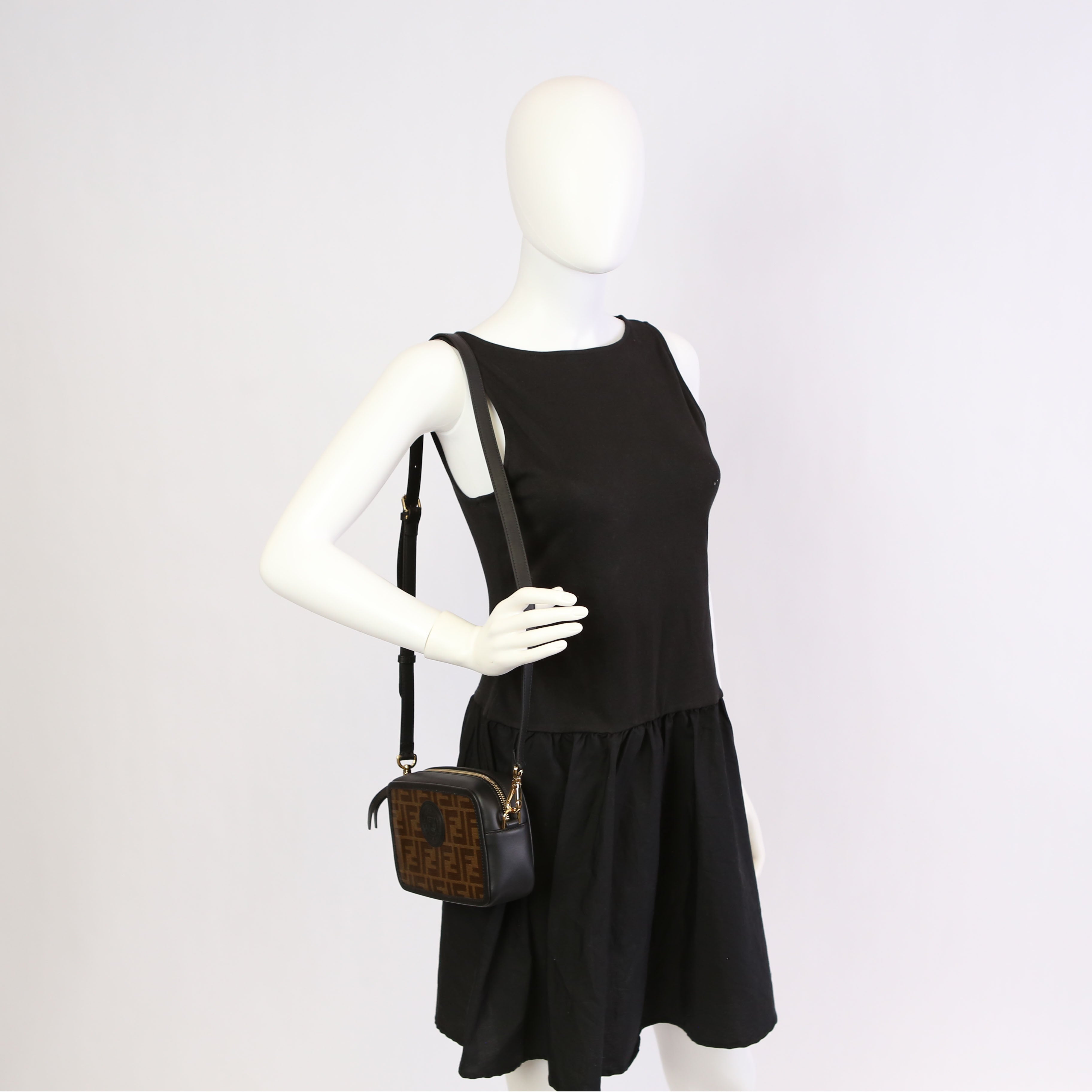 8BS019 Zucca Coated Canvas Mini Camera Bag