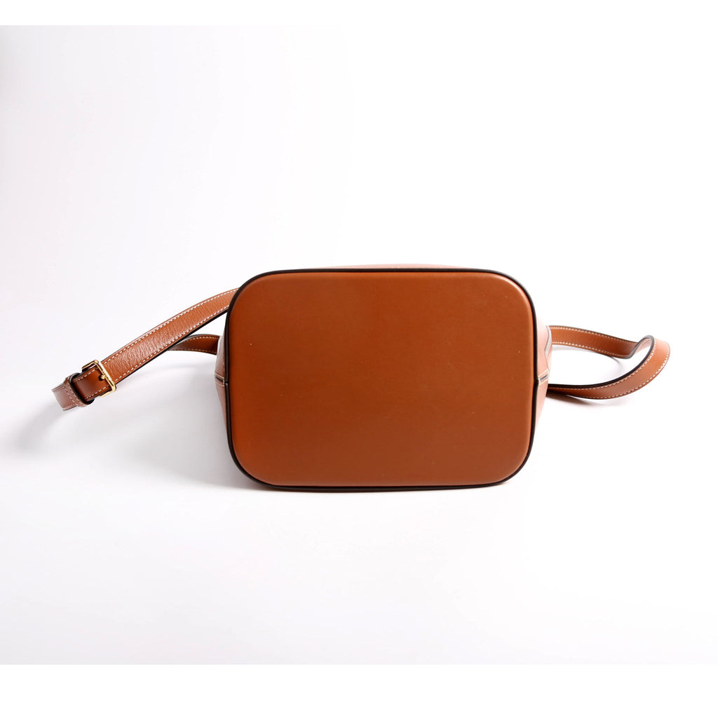 Cuir Triomphe Small Bucket Bag Cognac