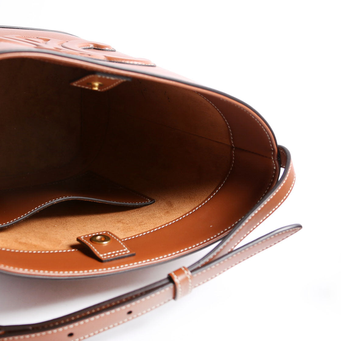 Cuir Triomphe Small Bucket Bag Cognac