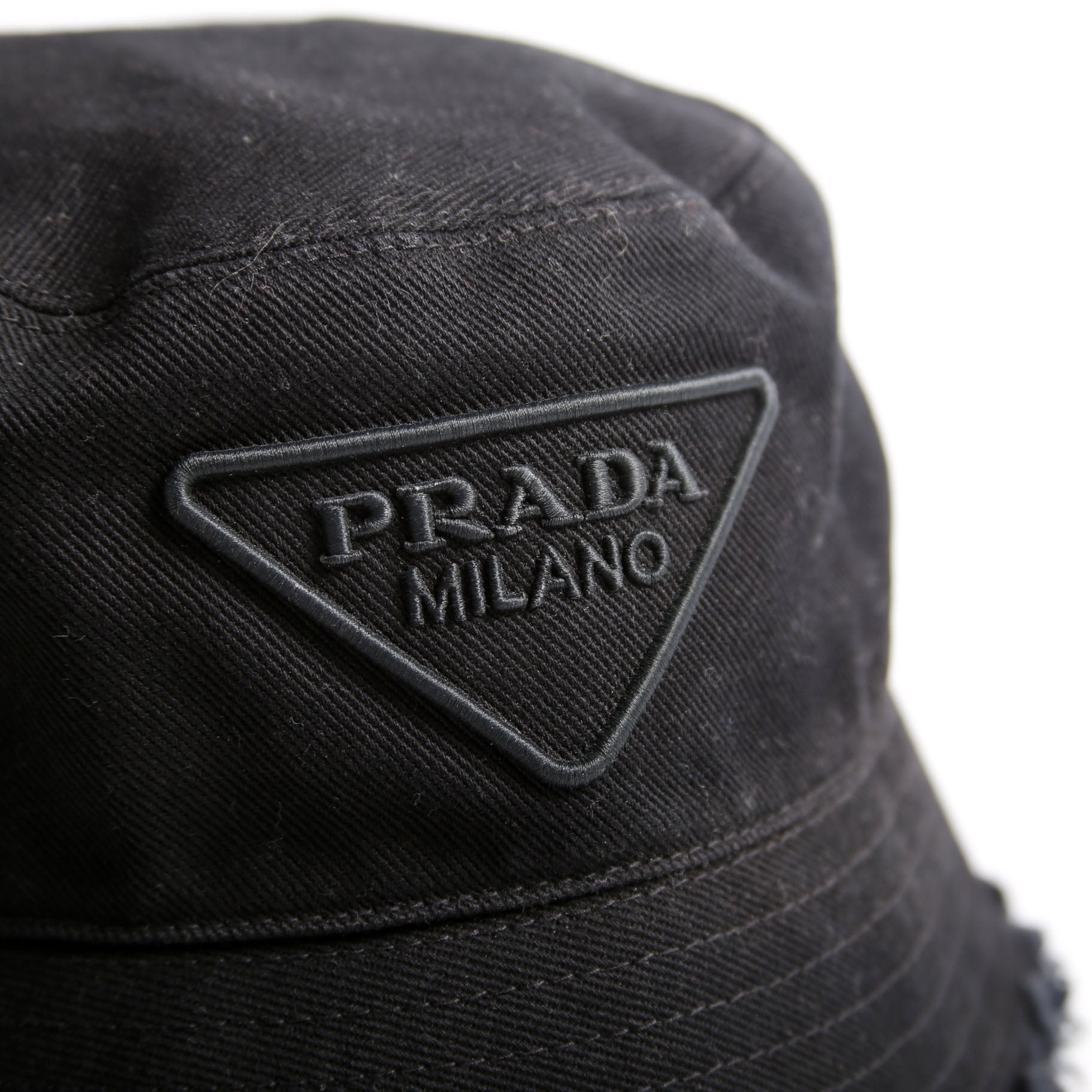 1HC137 Cotton Fringe Logo Bucket Hat