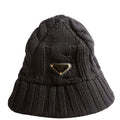 Prada 1HC338 Wool Cable Knit Triangle Logo Size Small