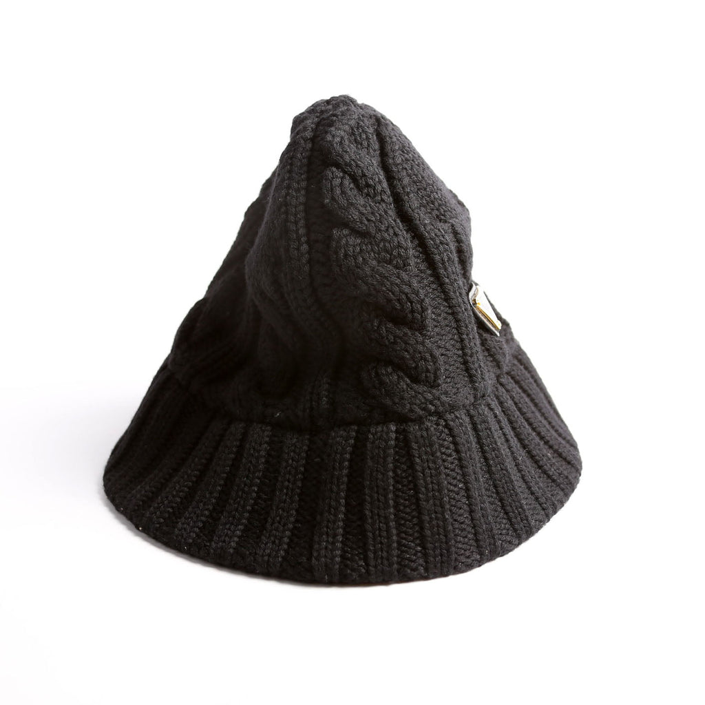 Prada 1HC338 Wool Cable Knit Triangle Logo Size Small