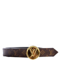 LV Circle 25MM Reversible Leather/Monogram Belt Size 80/32