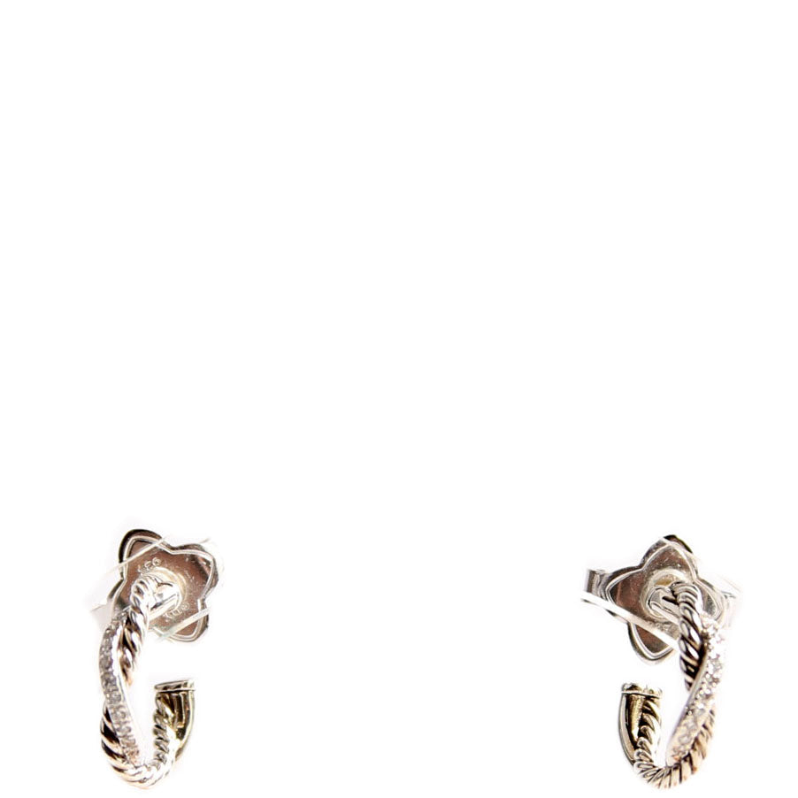 EARRINGS: PETITE INFINITY HUGGIE HOOPS 925/PAVE