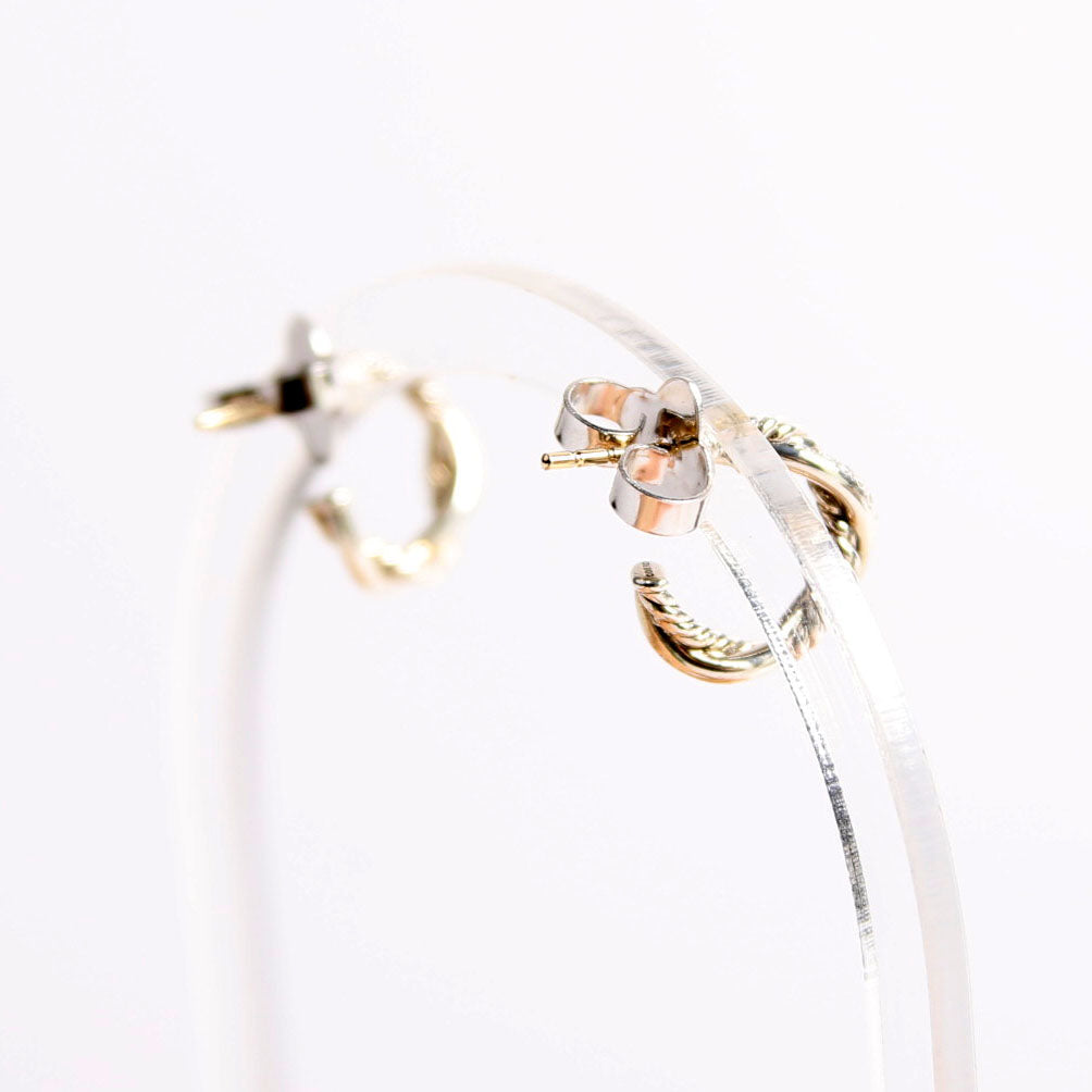 EARRINGS: PETITE INFINITY HUGGIE HOOPS 925/PAVE