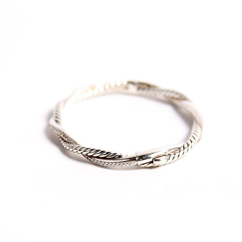 Infinity Bangle Bracelet 925/Pave